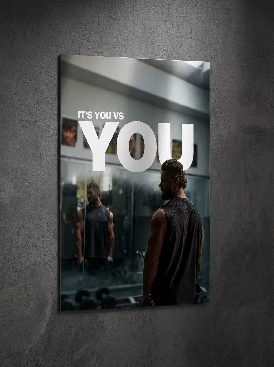 "You vs You" – Gym Motivation Metal Poster