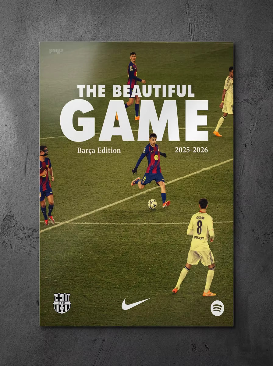 "The Beautiful Game" – Barca Edition Metal Poster