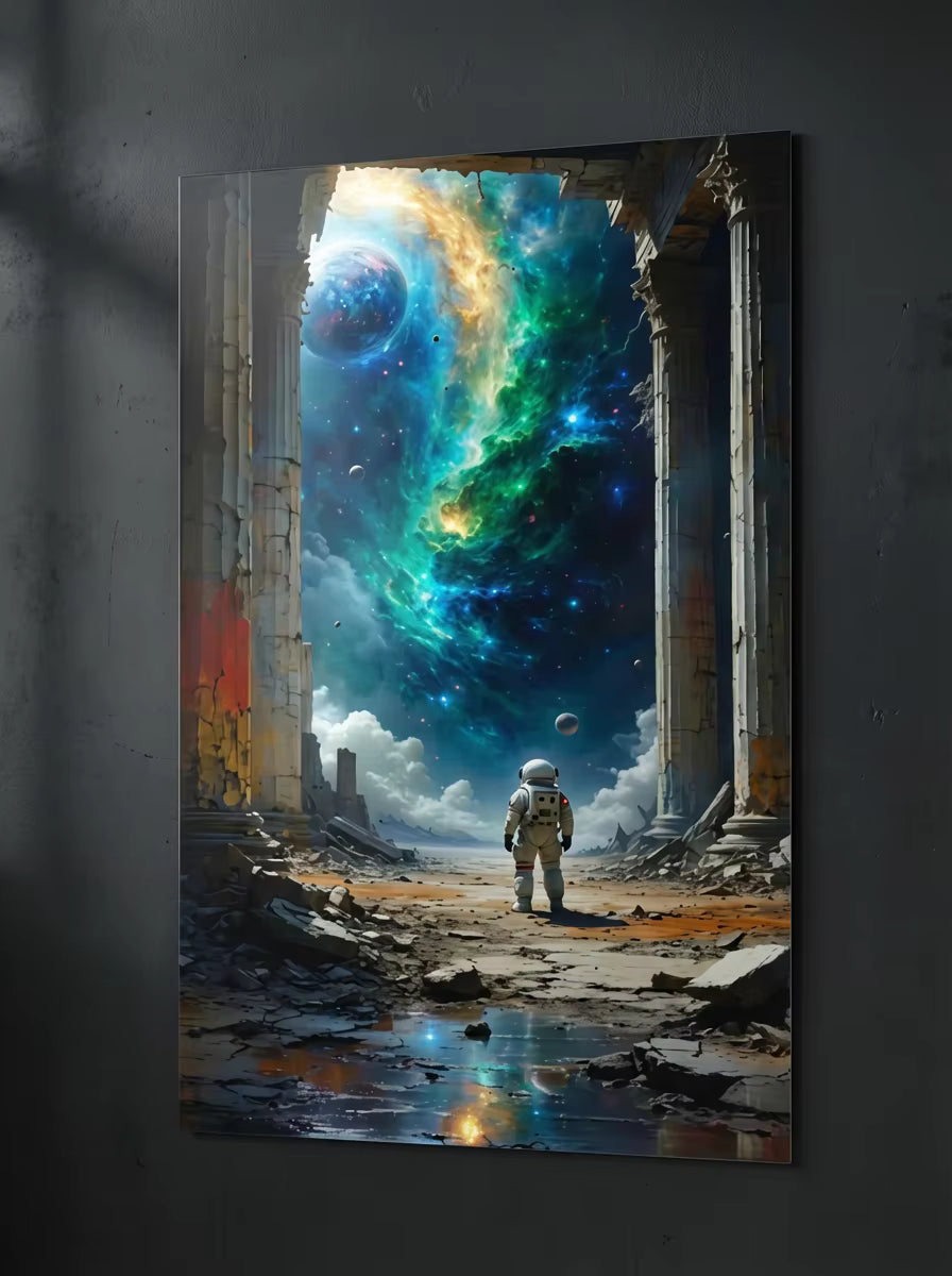 "Portal to the Unknown" – Sci-Fi Art Metal Poster