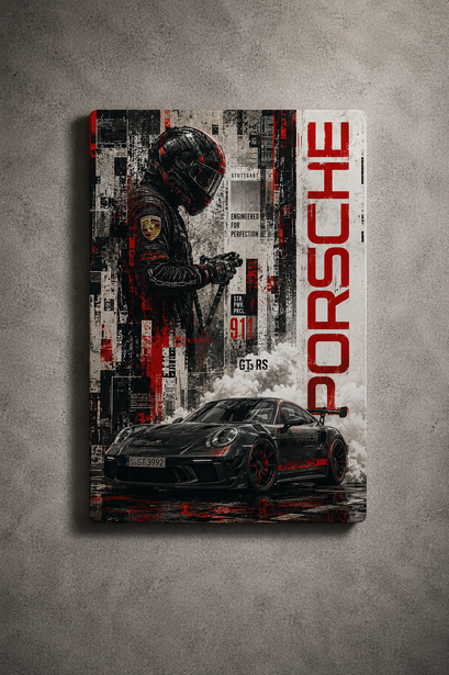 "Precision Unleashed" – Porsche 911 GT3 RS Metal Poster