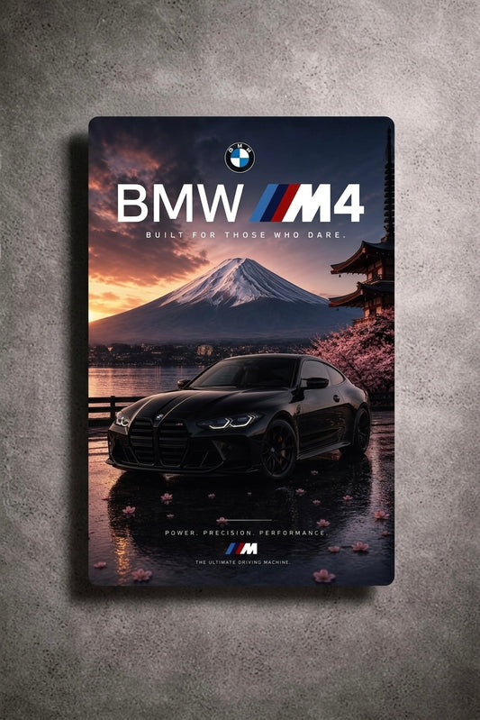 "Built For Those Who Dare" – BMW M4 Metal Poster