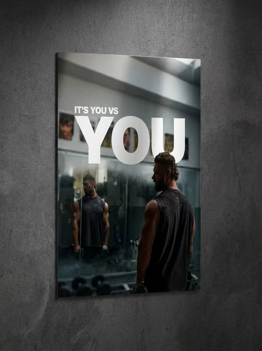 "You vs You" – Gym Motivation Metal Poster