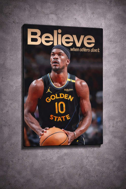 "Built on Belief" – Jimmy Butler Metal Poster