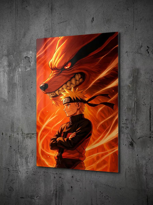 "Nine-Tails Awakening" – Naruto Uzumaki Metal Poster