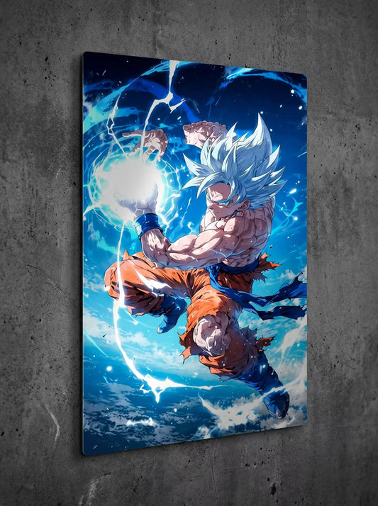 "Blue Ascension" – Super Saiyan Blue Goku Metal Poster