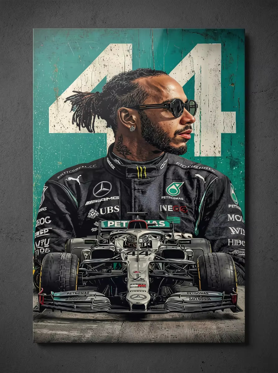 "Legacy 44" – Hamilton Edition Metal Poster
