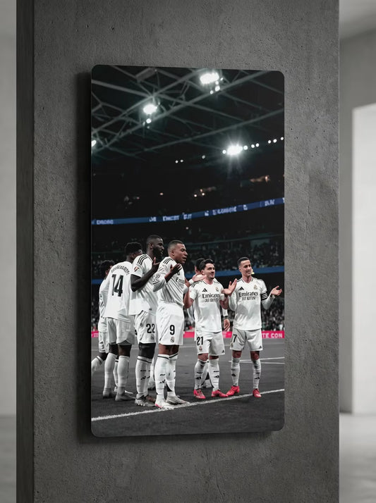 "Built in White" – Real Madrid Squad Edition Metal Poster