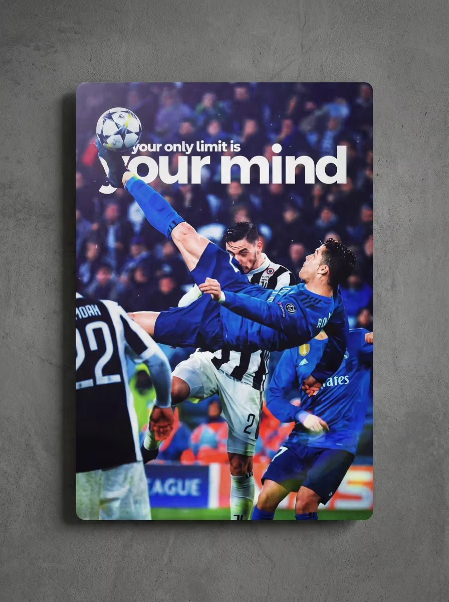 "Gravity Defied" – CR7 UCL Edition Metal Poster